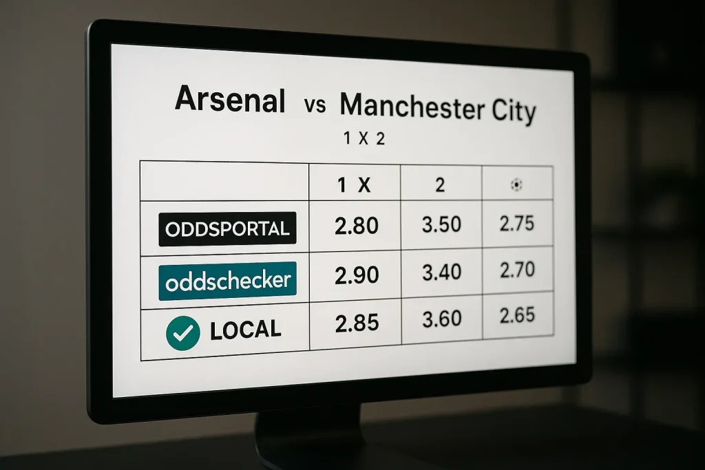 Где найти сравнение коэффициентов: OddsPortal, OddsChecker и локальные ресурсы